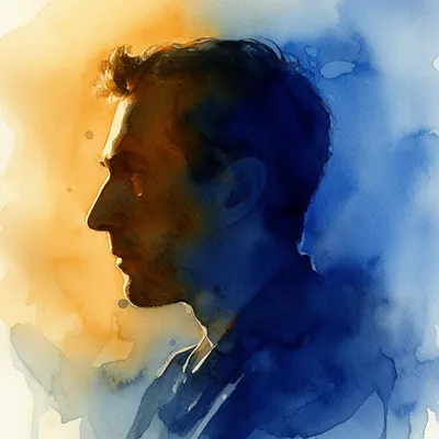 Watercolor Profile Portrait